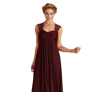 Birdy Grey Dress Mary Lace Maxi Formal Bridesmaid Prom Cabernet Red Maroon XL